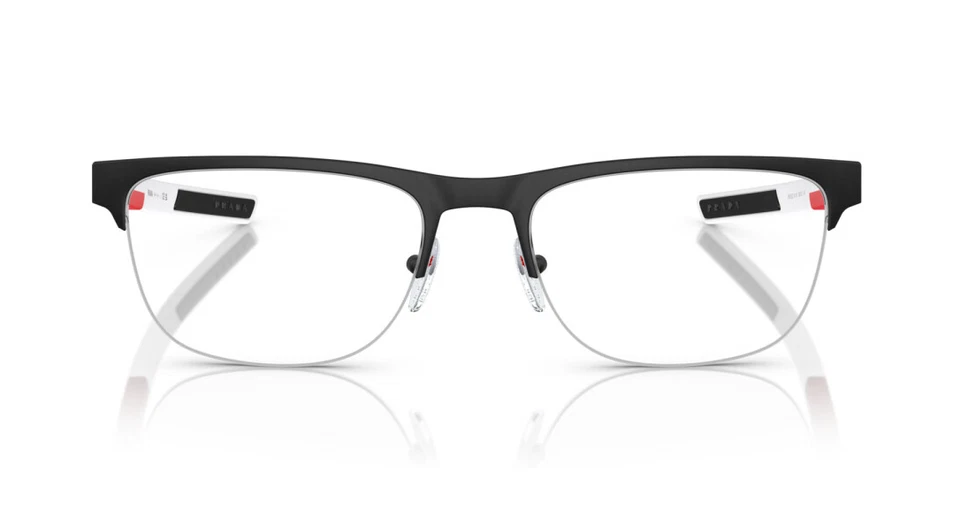 PRADA LINEA ROSSA EYEWEAR PS51QV DG01O1 57 Matte Black Half Rim Frmae - Image 3 of 3