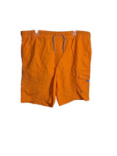 Polo by Ralph Lauren Swim Shorts Mens L Orange Cargo with Zippered Back pocket