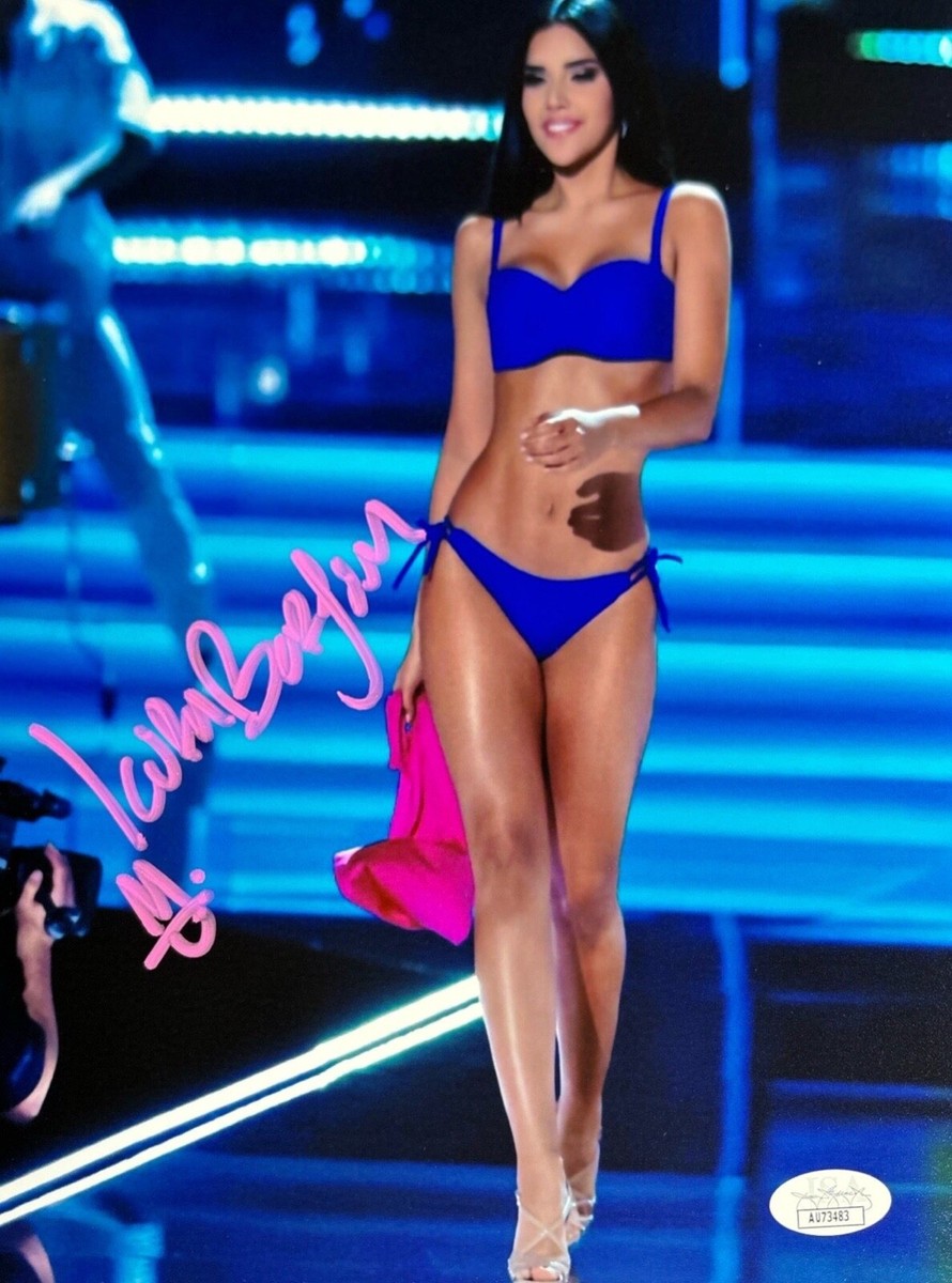 Laura Barjum Signed 8x10 Photo Miss Universe Colombia 2017 JSA