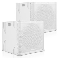 Sound Town 2-Pack 1600W 18" Powered Subwoofer with DSP White CARME-18SWPW-PAIR 