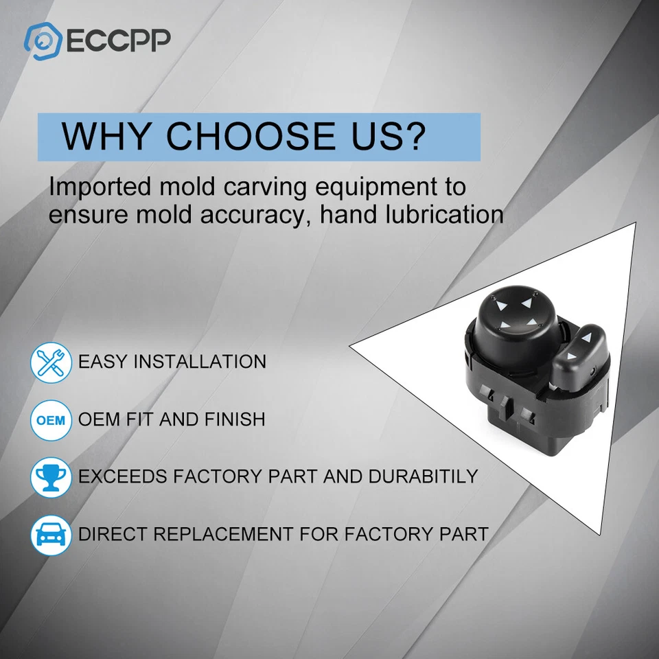 Power Mirror Switch Front Left for Buick Terraza Chevrolet Uplander Saturn Relay - Image 4 of 4