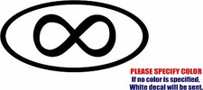 INFINITY OVAL Graphic Die Cut decal sticker Car Truck Boat Window Bumper 12"
