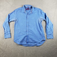 Robert Graham Shirt Mens XL Blue Long Sleeve Button Up Geometric Paisley