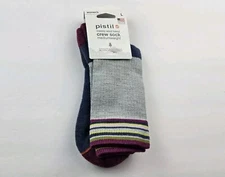 Pistil Women's Wool Blend Kaiya Crew Socks Made In USA Size L 10-12.5