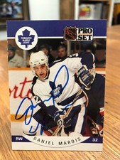 1990-91 PRO SET #284 DANIEL MAROIS SIGNED AUTOGRAPHED CARD A