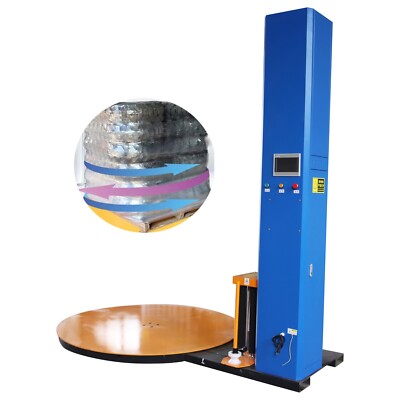 64.96in Turntable Dia.  Automatic Pallet Wrapping Machine Film Winding Machine