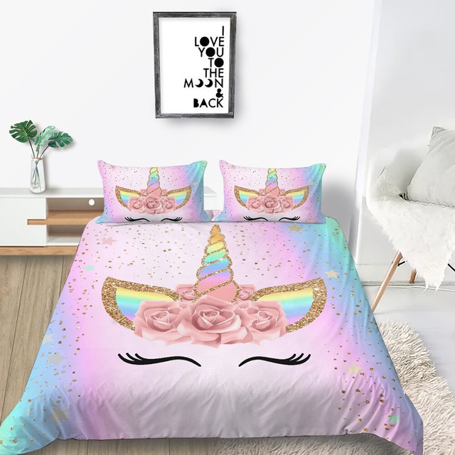 unicorn eyelash bedding