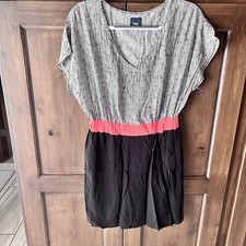 GAP-Women's Black/White & Red Sleeveless Mini Dress with Pockets Size S
