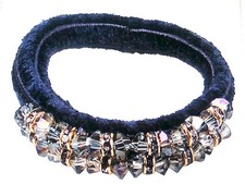 New Beautiful Multi Color Cluster Crystal Ponytail Holder