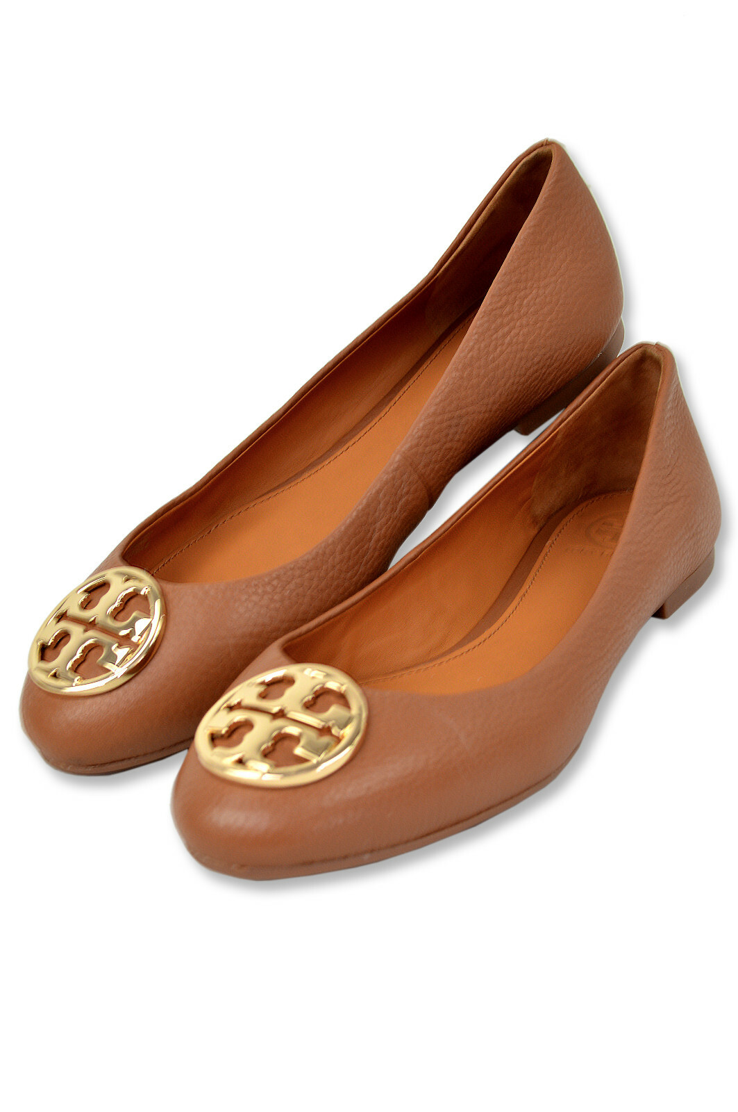 Tory Burch Womens Pebbled Tumbled Leather Chelsea Ballet Flat