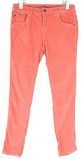 TOMMY HILFIGER Trousers Women's UK 16 Corduroy Adjustable Waist Slim Fit Zip