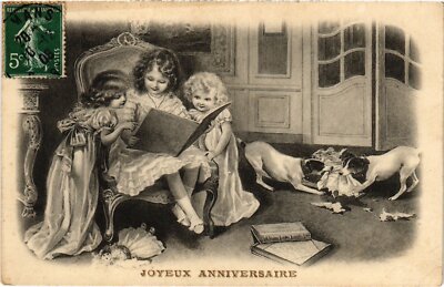 CPA AK Playing Dogs - Children DOGS (1388151)