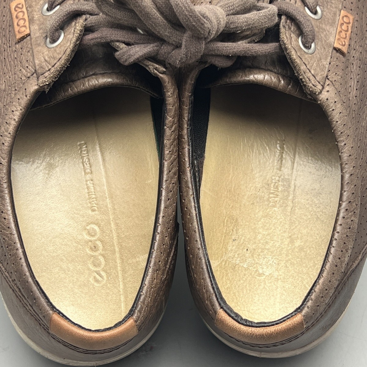 ECCO Soft 8 Low Tie Fashion Sneaker Mono Brown Leather Men's Size