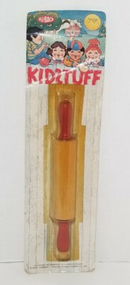 Vintage Fli Back Kidstuff Rolling Pin Eagle Rubber Company NIP Dough Roller 