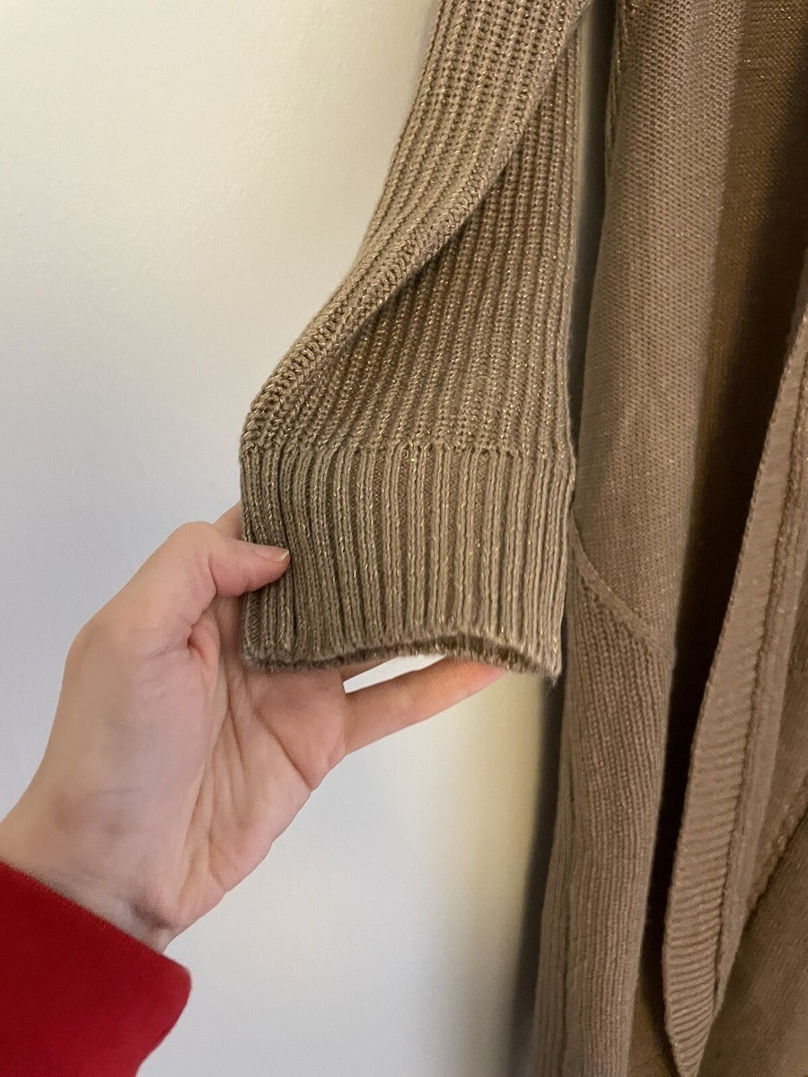 New SIMPLY VERA Wang Forest Brown Duster Cardigan Sweater