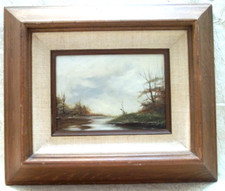 Andrew Chapman Oil Painting of Landscape on Masonite Framed size 13