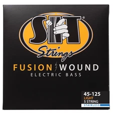 S.I.T Fusion Wound Stainless Steel Bass Guitar Strings; 5-String gauges 45-125