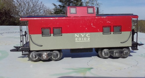 VINTAGE MARX METAL 20102 NYC TIN LITHO CABOOSE MADE IN USA SPUR GAUGE 0 RAILROAD - Bild 2 von 8