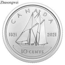 2021 Canada Queen Elizabeth II (10 cents) Dime Coin - Free shipping