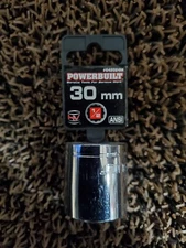 Powerbuilt 30mm 1/2" - Chrome - 12 Point - Shallow Socket - #642024M