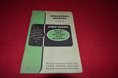 John Deere KCA Tractor Disc Harrow Operator's Manual DCPA5 
