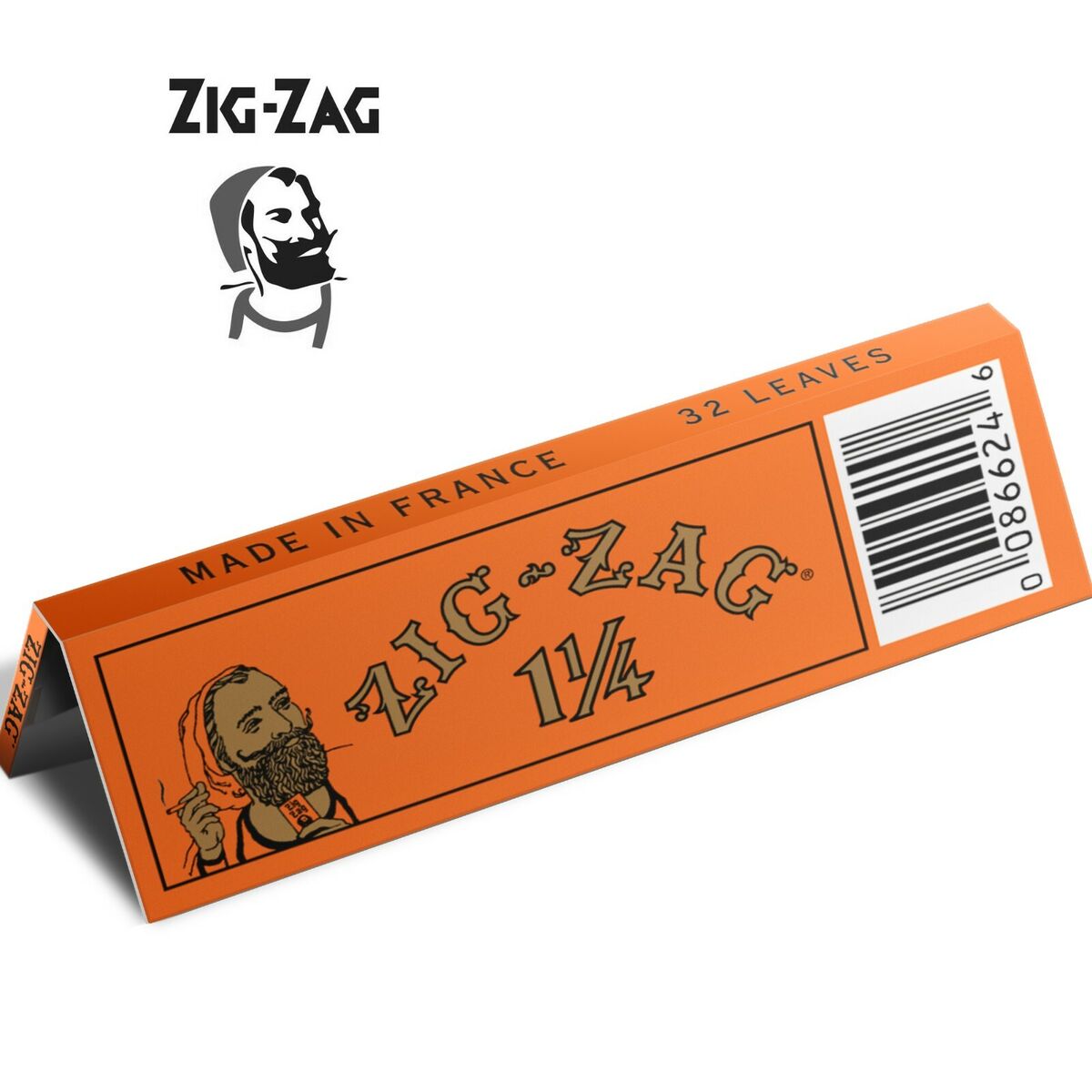 Zig Zag French Orange 1.25 1 1/4 Rolling Papers 24 Booklet (32