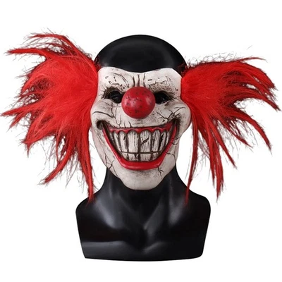 Twisted Metal Sweet Tooth Joker Mask Cosplay Bloody Half Face Clown Latex Masks