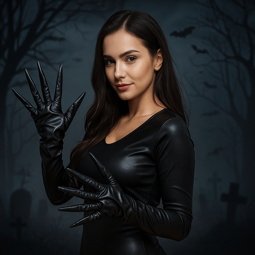 Short Ghost Claw Mittens Slender Fingers Cosplay Costume Gloves Handwear