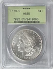 1879-S $1 PCGS OGH MS65 Morgan Silver Dollar 09410866
