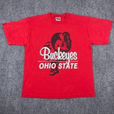 Vintage Ohio State Buckeyes T-Shirt Mens XL Red Brutus Graphic Collegiate