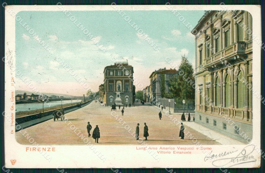 Firenze Città Lungarno Amerigo Vespucci cartolina WX0321