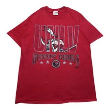 Vintage 90s UNLV Rebels Graphic T Shirt Red XL