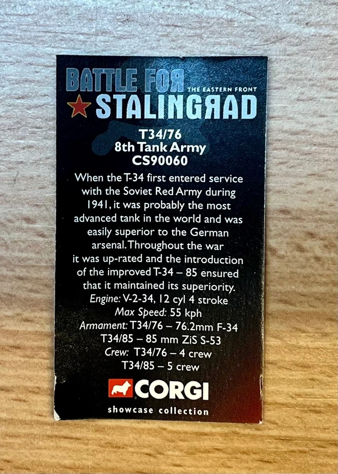 Corgi Showcase Collection CS90060 "T34/76 8th. Army Tank". - Image 4 of 4