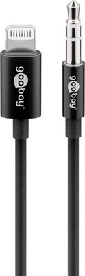 200x Goobay 66805 Apple Lightning Audio-Anschlusskabel (3,5 mm), 1 m, schwarz, 1