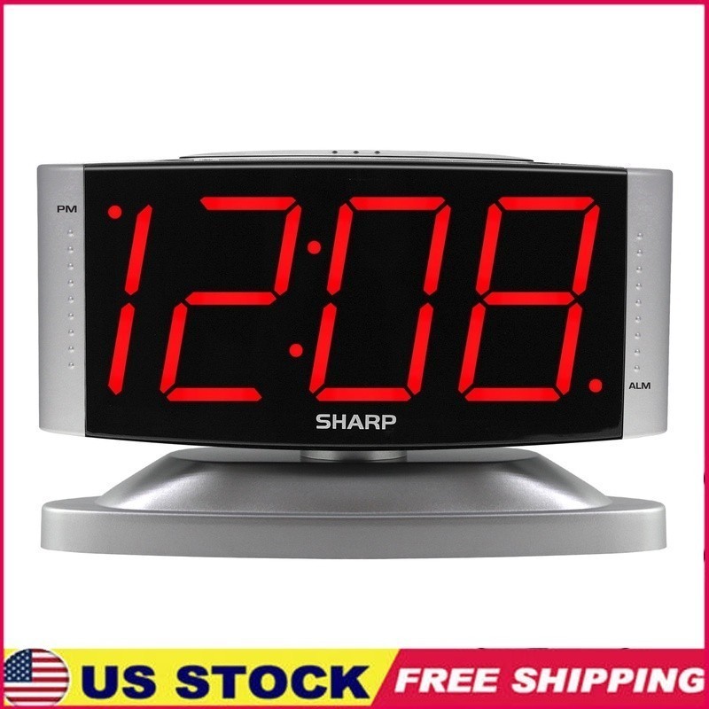Jumbo Display Swivel Base Led Dimmer Battery Backup Snooze