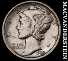 1928-D Mercury Dime- Silver- Semi Key Almost Uncirculated Better Date #J3717