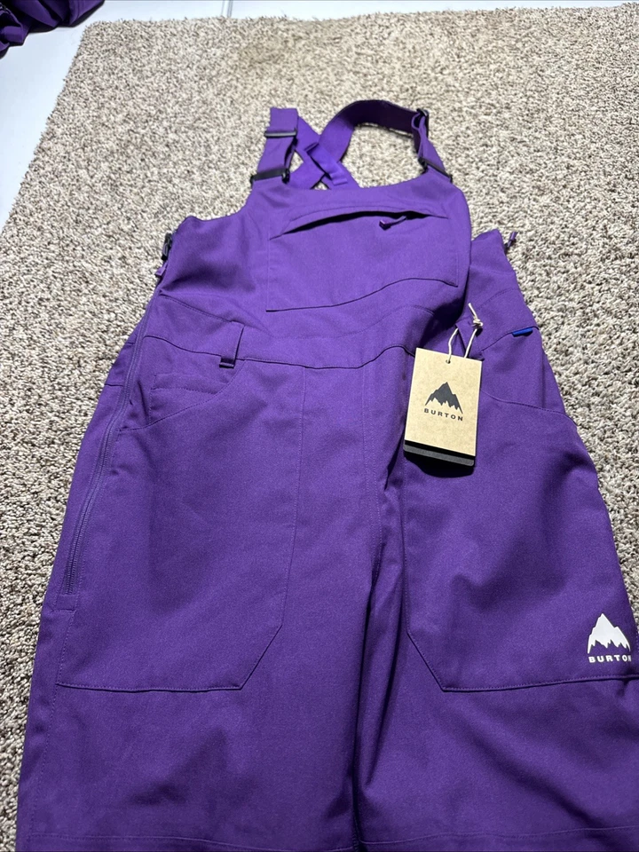 NUEVO CON ETIQUETAS BURTON Avalon Mujer M Medio Púrpura Invierno Snowboard/Esquí Baberos/Pantalones Foto 2 de 4