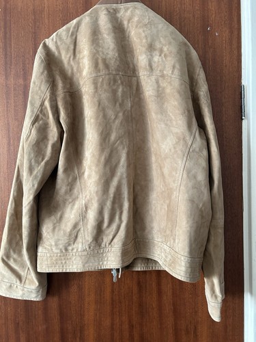 Brunello Cucinelli Men's Beige Medium Sized Leather Jacket - Picture 3 of 4