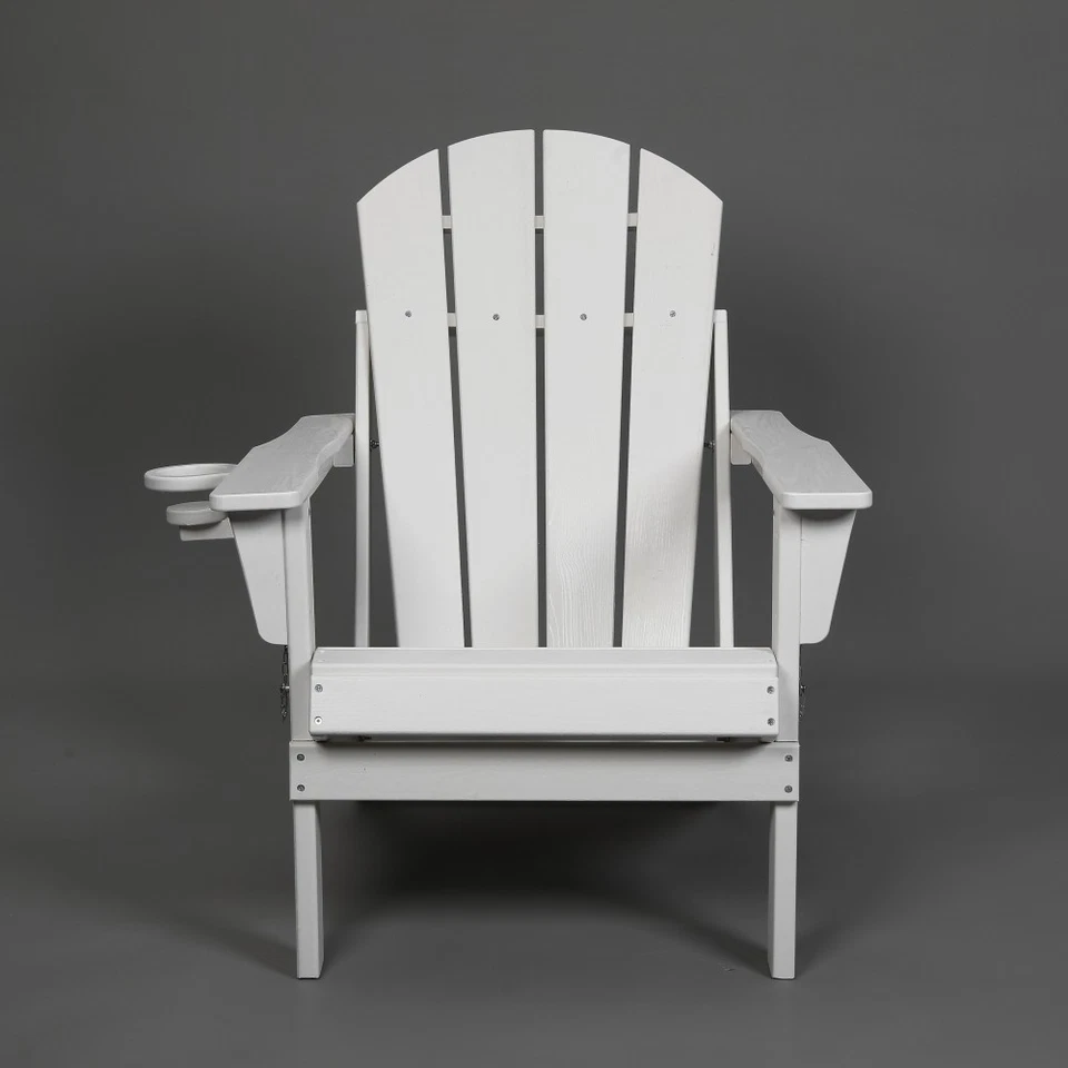 Silla Adirondack Plegable con Doble Portavasos Silla Adirondack Compuesta Foto 2 de 4