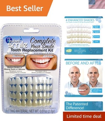 Customizable Tooth Replacement Kit - Restore Your Smile in Minutes, 40 Pieces
