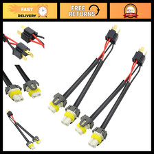 2Pcs H4 9003 to 9005 9006 Female Ceramic Socket Adapter Splitter Harness for Car