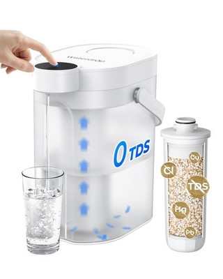 Waterdrop 0 TDS wiederaufladbarer Wasserfilterkrug 3,5 L mit 1 Filter