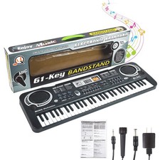 61 Key Piano Keyboard, Electronic Digital Piano for Kids Beginner with Microp...