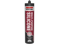 Soudal Trade Multi-Purpose Silicone in Brilliant White, Clear, Grey, Brown or