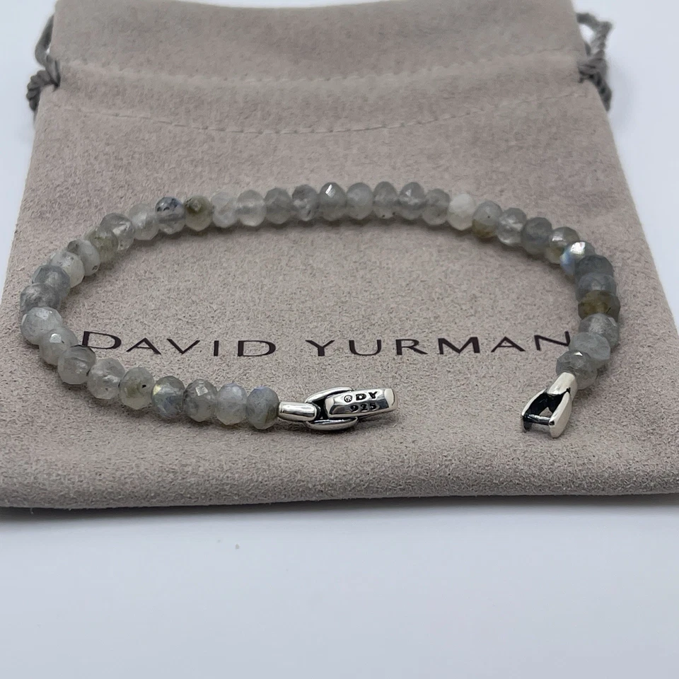 David Yurman Sterling Silver Spiritual Bead Labradorite Bracelet - Image 2 of 3