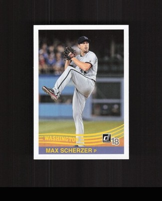 2018 Donruss #269 Max Scherzer Baseball Card Washington Nationals