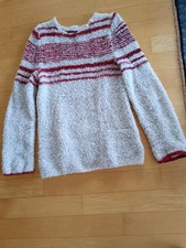 Kuscheliger, warmer Pulli – langer Arm – helles grau Strick – Gr. 38 / 40
