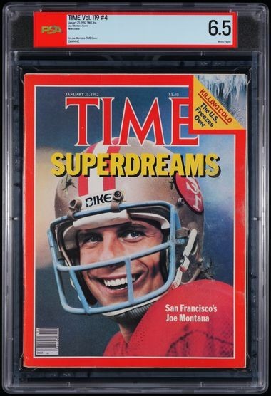 Jan 25, 1982 Time Magazine Joe Montana 1st Cover 49ers PSA 6.5 (TOP POP)