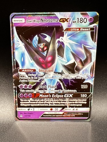 Pokemon TCG Dawn Wings Necrozma GX 63/156 Ultra Prism Holo Ultra Rare ENG