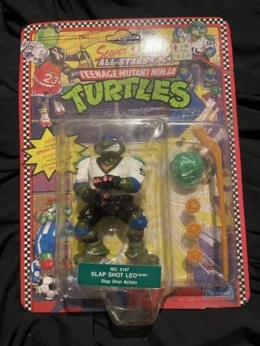1991 Vintage TMNT Sewer Sports All Stars Slap Shot Leo Figure Unpunched 1 Day Au